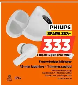 Power PHILIPS True wireless hörlurar erbjuda