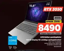 Power LENOVO LOQ bärbar gamingdator erbjuda