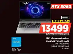 Power LENOVO 15,6" bärbar gamingdator erbjuda