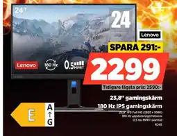 Power LENOVO 23,8" gamingskärm erbjuda