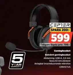 Power CEPTER Gamingheadset erbjuda