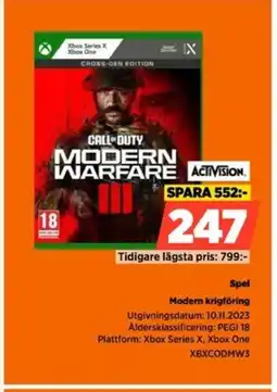 Power Spel modern krigföring erbjuda