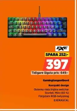 Power EXE Gamingtangentbord erbjuda