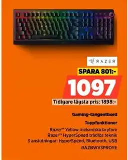 Power RAZER Gaming-tangentbord erbjuda