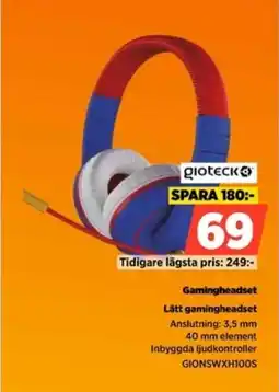 Power GIOTECK Gamingheadset erbjuda