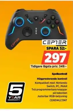 Power CEPTER Spelkontroll erbjuda