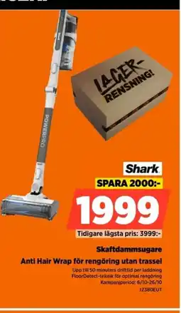 Power SHARK Skaftdammsugare erbjuda