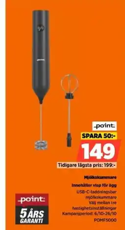 Power POINT Mjölkskummare erbjuda