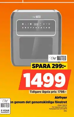 Power CHEF MATTEO Airfryer erbjuda