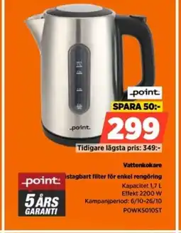 Power POINT Vattenkokare erbjuda