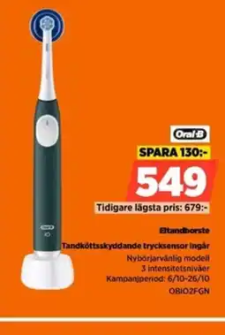 Power ORAL-B Eltandborste erbjuda