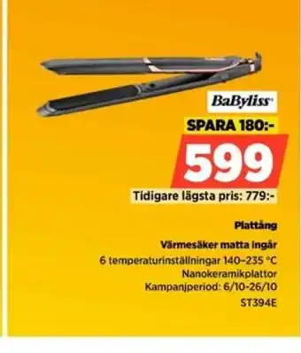 Power BABYLISS Plattȧng erbjuda