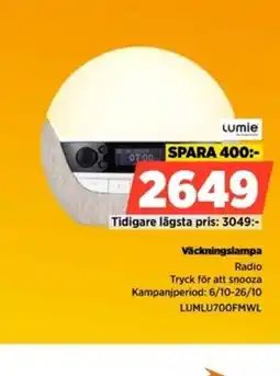 Power LUMIE Väckningslampa erbjuda