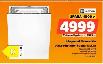 Power ELECTROLUX Integrerad diskmaskin erbjuda
