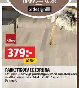 Bauhaus PARKETTGOLV EK CORTINA, SEK 379 erbjuda