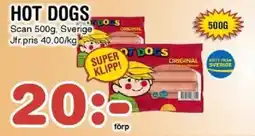 Nya Pulsen SCAN Hot dogs erbjuda