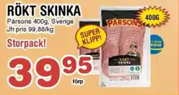 Nya Pulsen PARSONS Rökt skinka erbjuda