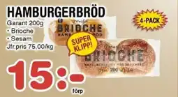 Nya Pulsen Hamburgerbröd erbjuda