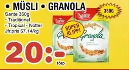 Nya Pulsen SANTE Müsli • Granola erbjuda
