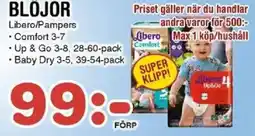 Nya Pulsen LIBERO Blöjor erbjuda