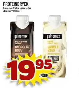 Nya Pulsen GAINOMAX Proteindryck erbjuda