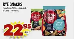 Nya Pulsen FINN CRISP Rye snacks erbjuda