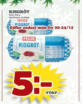 Matdax Risgröt erbjuda
