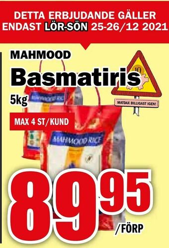 Matdax Basmatiris erbjuda