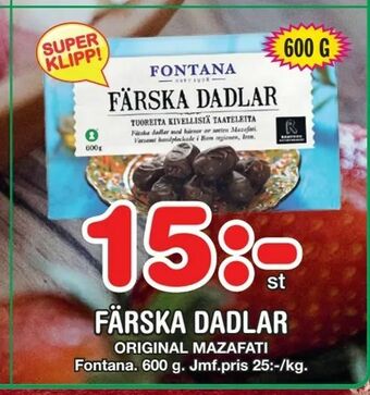 Nya Pulsen Färska dadlar erbjuda