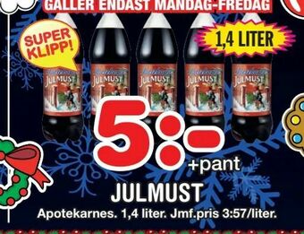 Nya Pulsen Julmust erbjuda