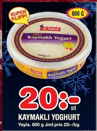Nya Pulsen Kaymakli yoghurt erbjuda
