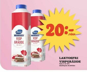 Nya Pulsen Laktosfri vispgrädde erbjuda