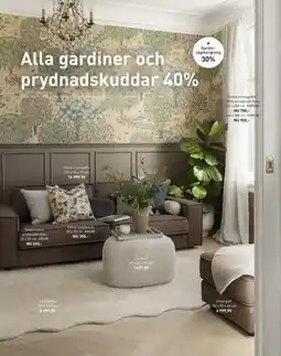 Hemtex Alla gardiner och prydnadskuddar 40% erbjuda