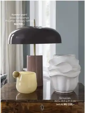 Hemtex Ovida bordslampa, SEK 900 erbjuda