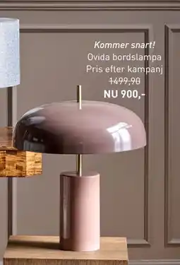 Hemtex Ovida bordslampa, SEK 900 erbjuda