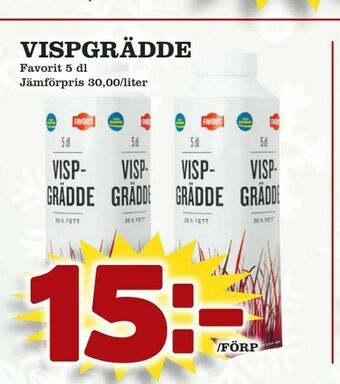 Supergrossen Vispgrädde erbjuda
