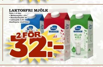 Supergrossen Laktosfri mjölk erbjuda