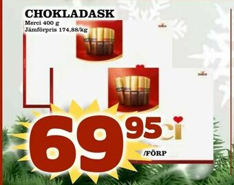 Supergrossen Chokladask erbjuda