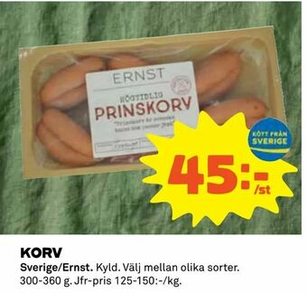 Coop Daglivs Korv erbjuda