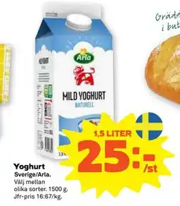 Stora Coop Yoghurt, SEK 25 erbjuda