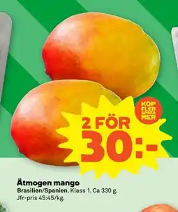 Stora Coop Ätmogen mango, SEK 30 erbjuda