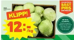 Stora Coop Vitkål, SEK 12 erbjuda