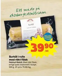 Stora Coop Surkål i rulle med rökt fläsk, SEK 39.9 erbjuda