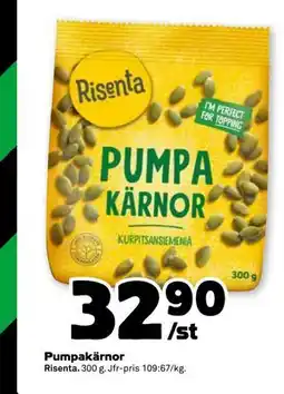 Stora Coop Pumpakärnor, SEK 32.9 erbjuda