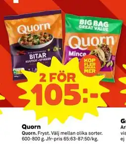 Stora Coop Quorn, SEK 105 erbjuda