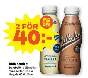 Stora Coop Milkshake, SEK 40 erbjuda