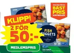 Stora Coop Fish nuggets, Medlemspris erbjuda