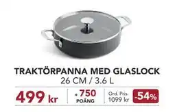 Stora Coop TRAKTÖRPANNA MED GLASLOCK, Medlemspris erbjuda