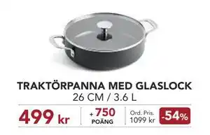 Stora Coop TRAKTÖRPANNA MED GLASLOCK, Medlemspris erbjuda