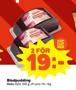 Stora Coop Blodpudding, SEK 19 erbjuda